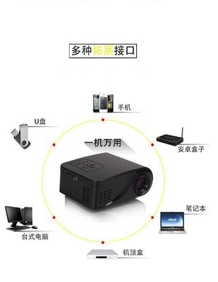 【新款X6 LED迷你家用微型投影仪高清1080P投影机 工厂】价格_厂家_图片 -